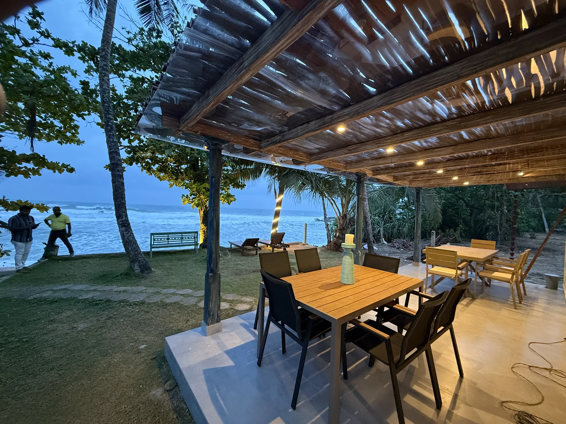 The terrace
